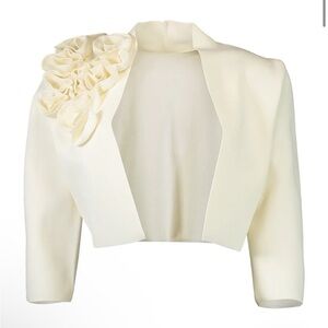 NWT Wedding Guest Bolero -Lela Rose flower detail cropped jacket.